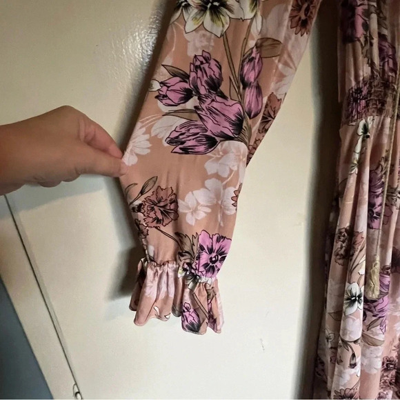 Jaase Chantal Lily Boho Floral Ruffle Maxi‎ Dress Size Large Cottage Corr - Picture 6 of 12